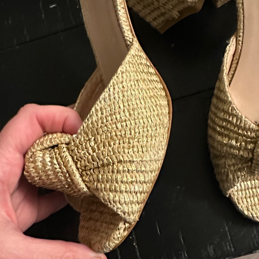 Tuckernuck Women's Natural Woven Mules 9.5 - Picture 3 of 8
